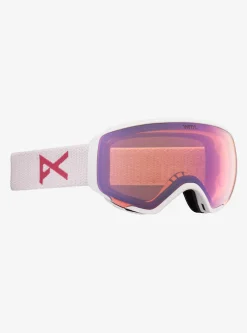Anon WM1 Goggle White / Perceive Cloudy Pink (met MFI Masker & Extra Lens)