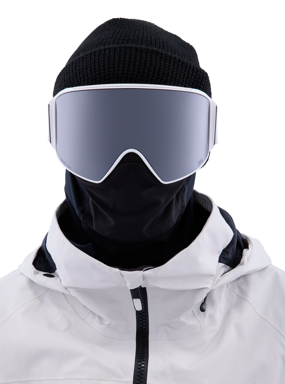 Anon M4 Cylindrical Goggle White / Perceive Sunny Onyx (met Extra Lens En MFI Masker) - Afbeelding 3