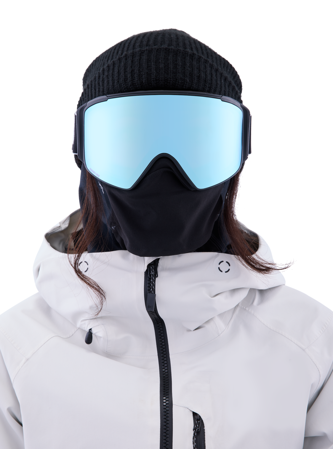 Anon M4.S Cylindrical Goggle Black / Perceive Variable Blue (met Extra Lens En MFI Masker) - Afbeelding 4